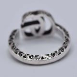 GUCCI グッチ リング ダブルGキーリング 15号 約5.7g シルバー SV 925 アクセサリー 24s931-1