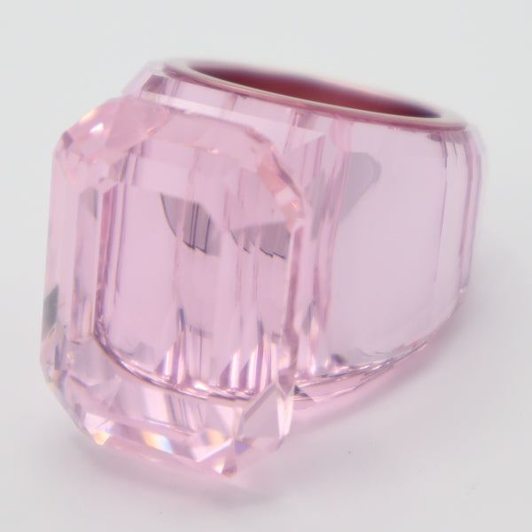 SWAROVSKI スワロフスキー リング 指輪 Lucent ルーセント #58 8F オクタゴンカット 約15.5号 ピンク 箱有 M3729