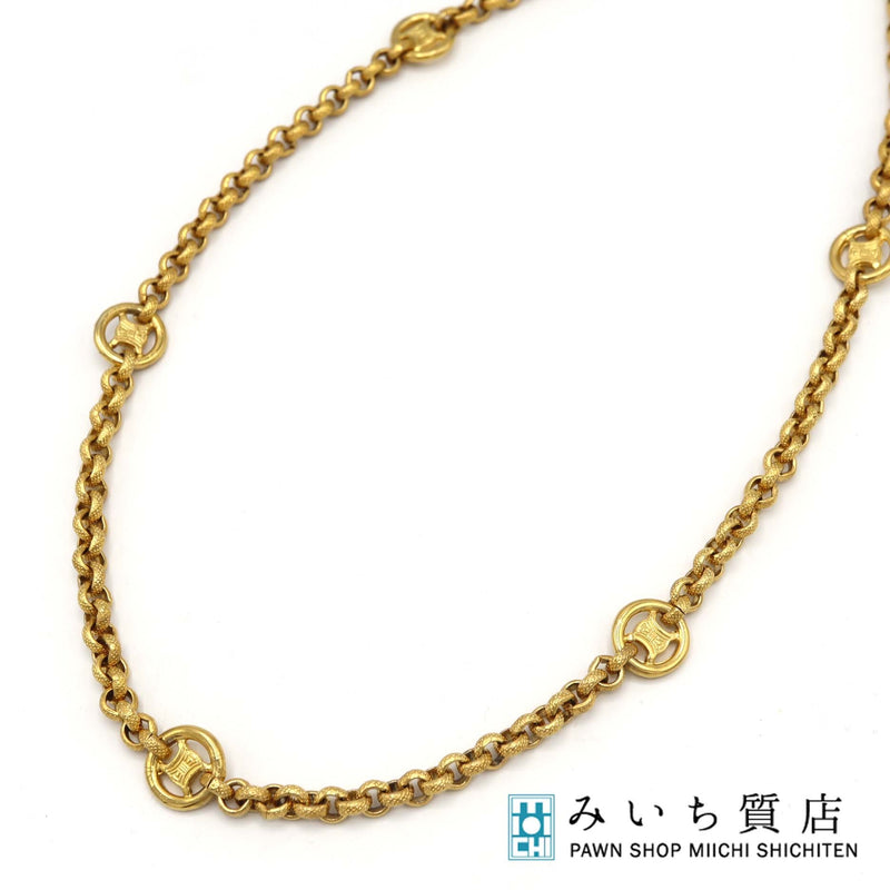 CELINE セリーヌ ネックレス マカダム チェーン ゴールドカラー レディース アクセサリー 25k117-2