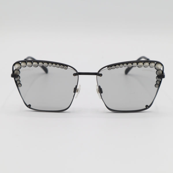CHANEL シャネル フェイクパール サングラス 4235-H c.101/87 スクエア 度なし ケース有 25k639-1