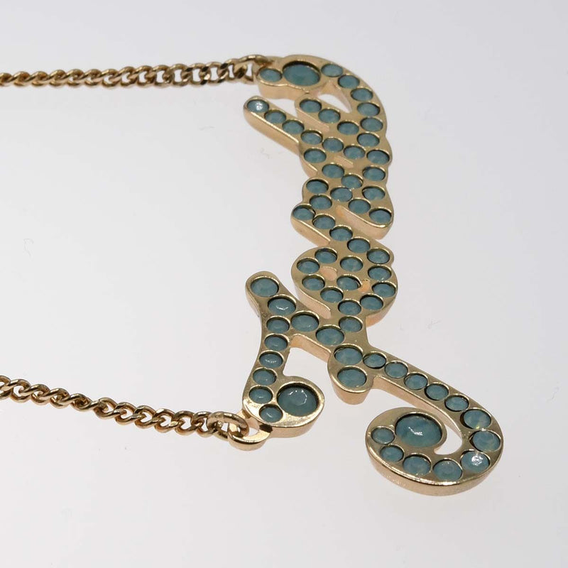 FENDI フェンディ ネックレス ラインストーン 約8g ゴールドカラー H1093