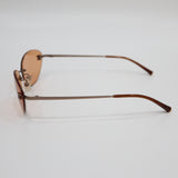 CHANEL シャネル サングラス 4003 c116/74 57□19 ココマーク リムレス 度なし 眼鏡 メガネ オレンジ系 ケース・箱 H25199