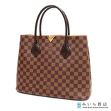 LOUIS VUITTON ルイヴィトン ダミエ ケンジントン N41435 エベヌ LV ロゴ ハンドバッグ ショルダーバッグ 袋あり yo971