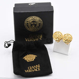 GIANNI VERSACE ヴェルサーチ イヤリング メデューサ GP ラインストーン ゴールドカラー アクセサリー 約18.5g 箱 H24183