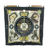 美品 HERMES エルメス カレ90 スカーフ REVE D'AUSTRALIE オーストラリアの夢 シルク100 ネイビー系 箱有 H19324