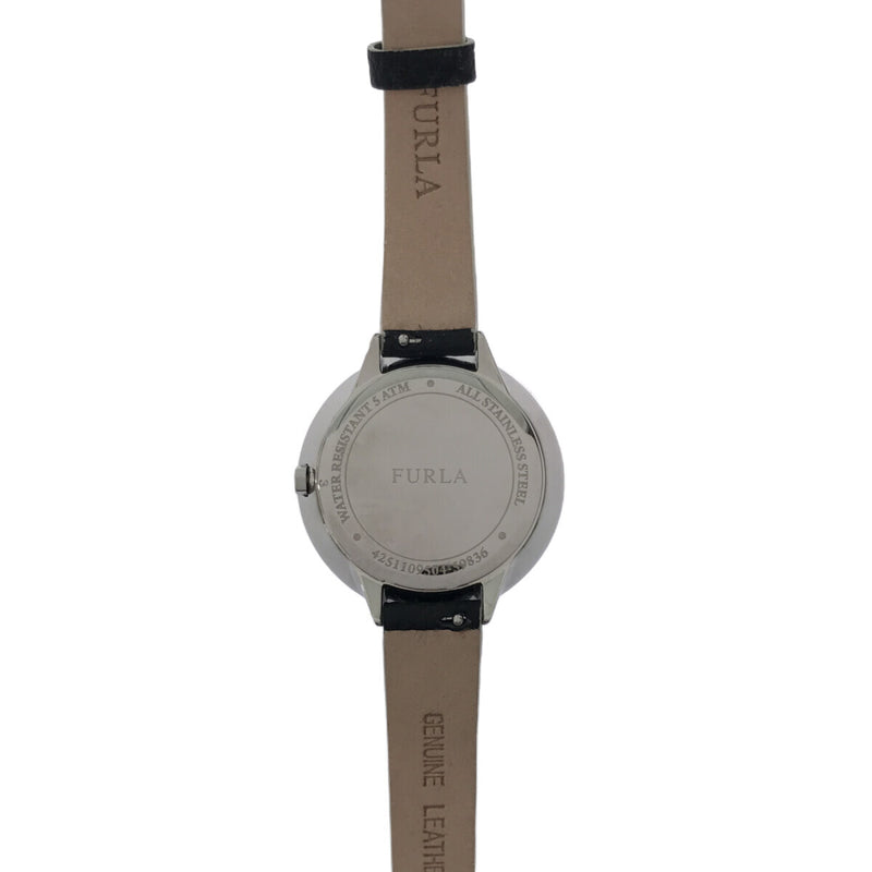 稼働 腕時計 FURLA フルラ 4251109504 クォーツ シルバー色文字盤 2025.08電池交換済 19S423-2