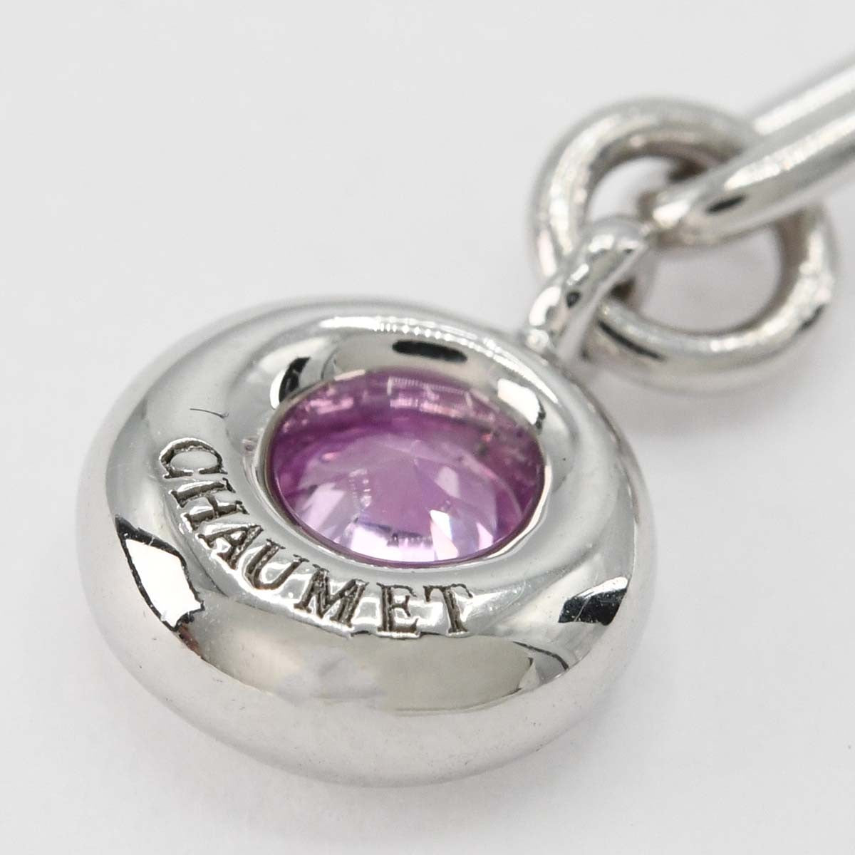仕上済 CHAUMET ショーメ ピアス アノー サファイア ー 750 18K 9.7g 