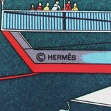 美品 HERMES エルメス カレ90 LES FOLIES DU CIEL 大空の狂気 スカーフ 服飾小物 グリーン 箱 eco1360