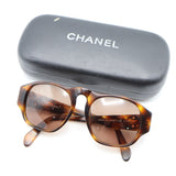 CHANEL シャネル サングラス 01452 91235 ココマーク べっ甲柄 度なし ブラウン系 メガネ 眼鏡 レディース ケース有 yo1235
