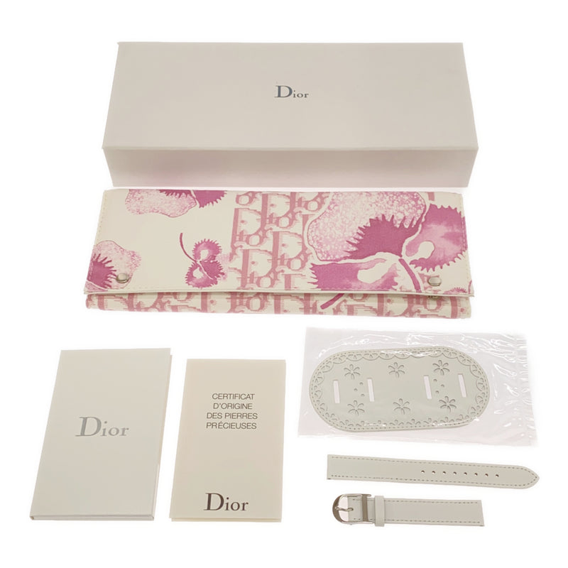 稼働 腕時計 Christian Dior ディオール D78-1094 クォーツ シェル文字盤 2025.7電池交換済 箱・ケース有 k405