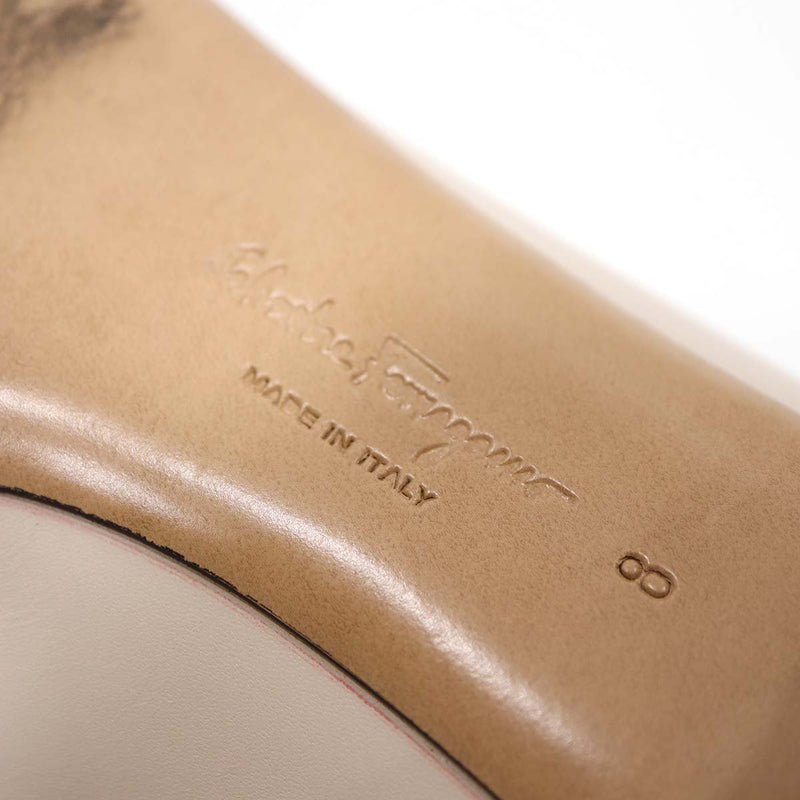 Salvatore Ferragamo フェラガモ ヴァラリボン パンプス フラットシューズ 01A838 740837 靴 サイズ8 D 25.5cm 箱有 H12688-9