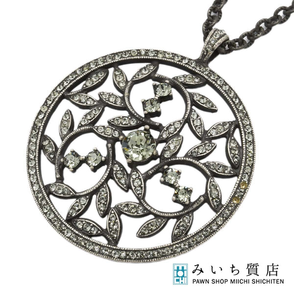 FOXEY フォクシー ネックレス Crystal Moon クリスタルムーン アクセサリー グレー 21.3g H21006