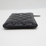 CHANEL シャネル フラグメントケース キャビアスキン 30番代 ココマーク ブラック×シルバーカラー 財布 H22559
