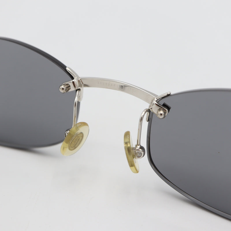 Cartier カルティエ サングラス 135 フルリム 眼鏡 メガネ 度なし ブラック系 H20987