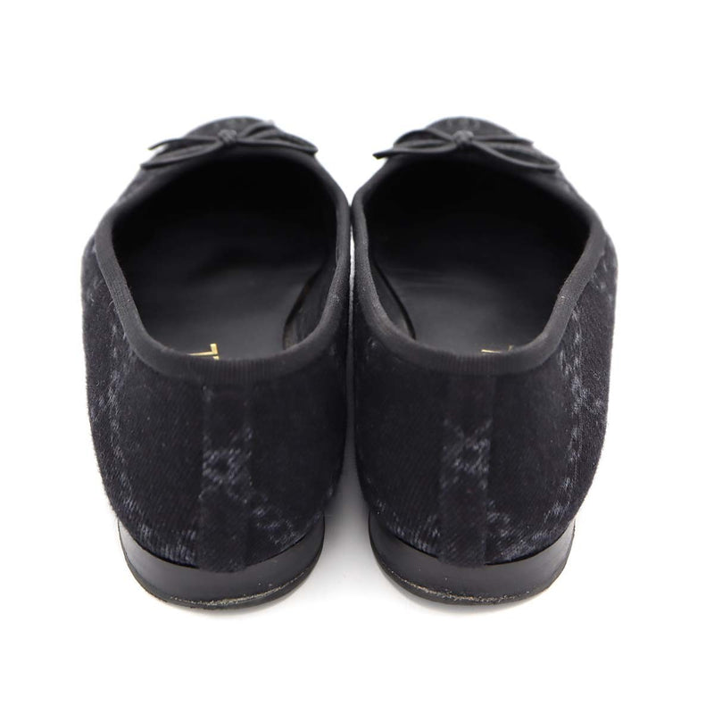 CHANEL シャネル G02819 バレエシューズ パンプス フラットシューズ 靴 36C レディース ブラック 箱有 25k255-3