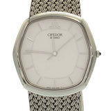 腕時計 稼働 SEIKO セイコー クレドール 8J81-5030 クォーツ シルバー色文字盤 2026.9電池交換済 J701