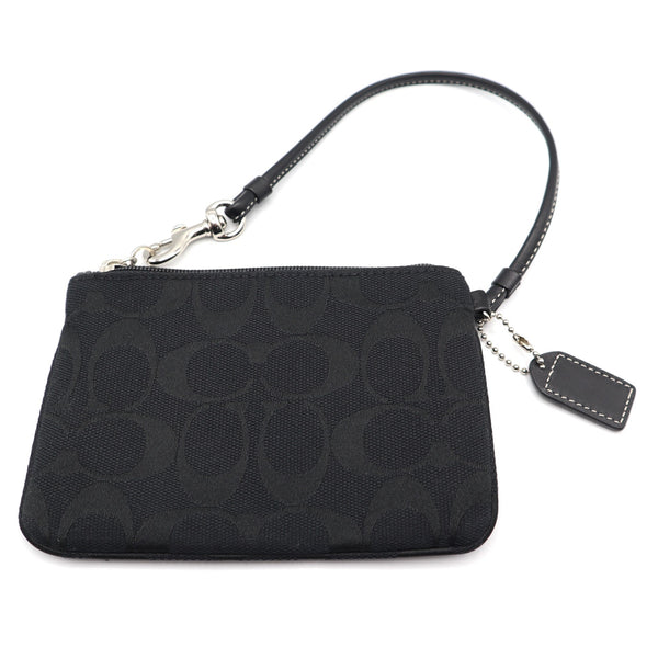 コーチ COACH ウォレットポーチ Black シグネチャー ブラック ミニポーチ Wristlet Pouch H8939