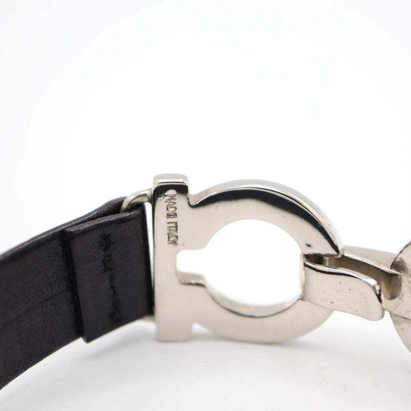 Salvatore Ferragamo フェラガモ ガンチーニ ブレスレット レザー バングル ブラック アクセサリー H20855