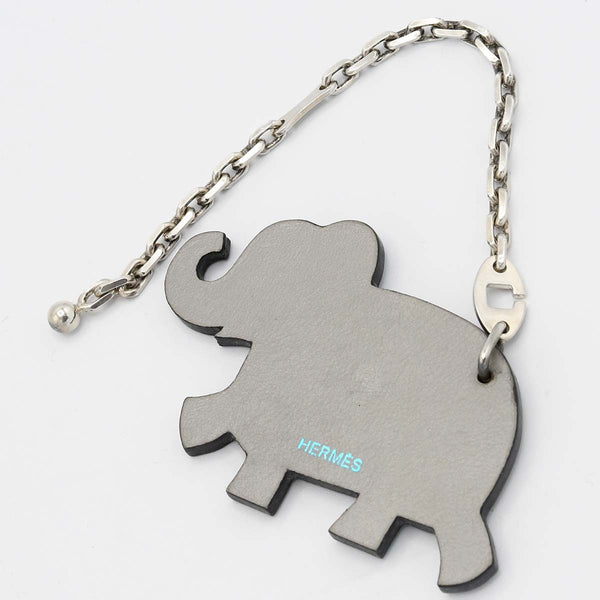 HERMES エルメス チャーム ゾウ モチーフ エレファント 象 925 シルバー ブルー系 アクセサリー H19132