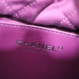 未使用 CHANEL シャネル CHANEL22 ミニ メタリック チェーンショルダー ショルダーバッグ 鞄 パープル系 保管袋 25k642-1