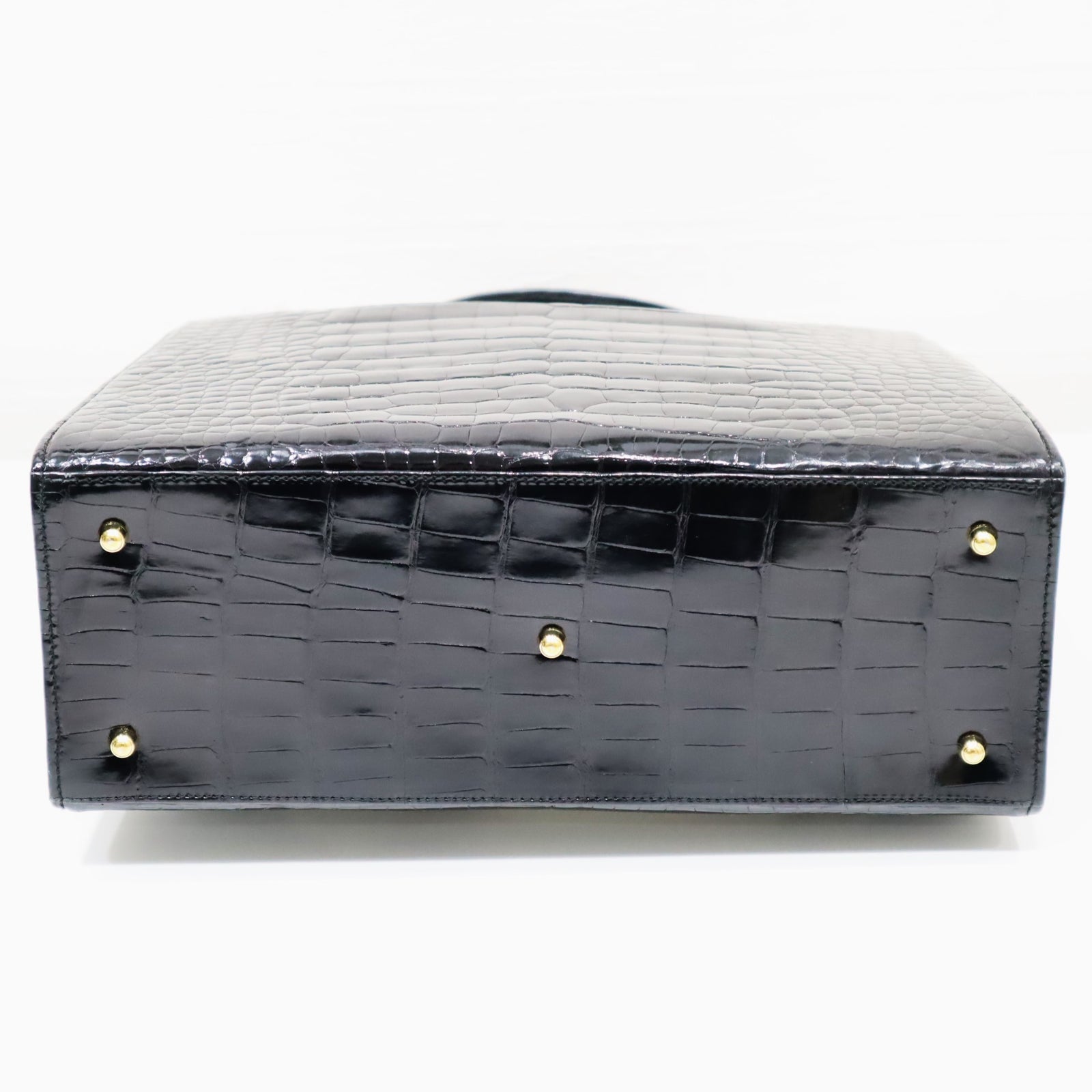 美品✨グッチ レディロック2way ハンドバッグ　ショルダー ボックスカーフ　黒 グッチアウトレット 黒 ゴールド金具 レディース レザー 2WAY