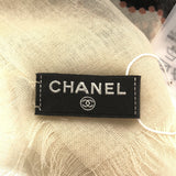 未使用 CHANEL シャネル ストール カシミヤ 綿 ココマーク ロゴ ホワイト系 服飾小物 23k440-1