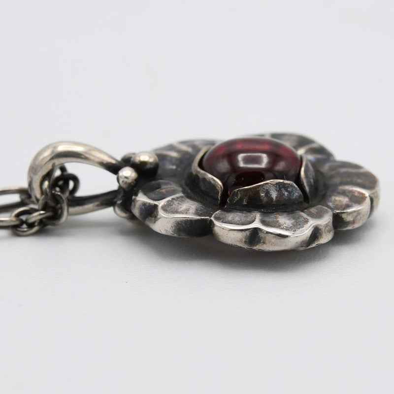 GEORG JENSEN ジョージジェンセン ネックレス 2002 イヤーペンダント ガーネット 925 約12.2g アクセサリー yo686