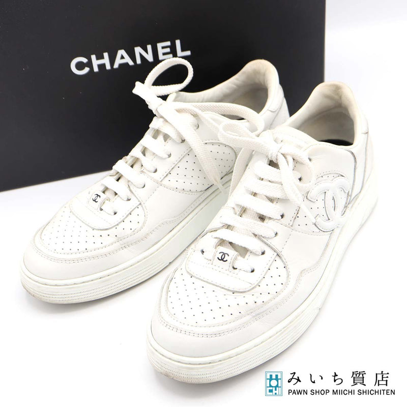 CHANEL シャネル G45079 スニーカー ココマーク 38サイズ  シューズ 靴 箱有 25k255-2