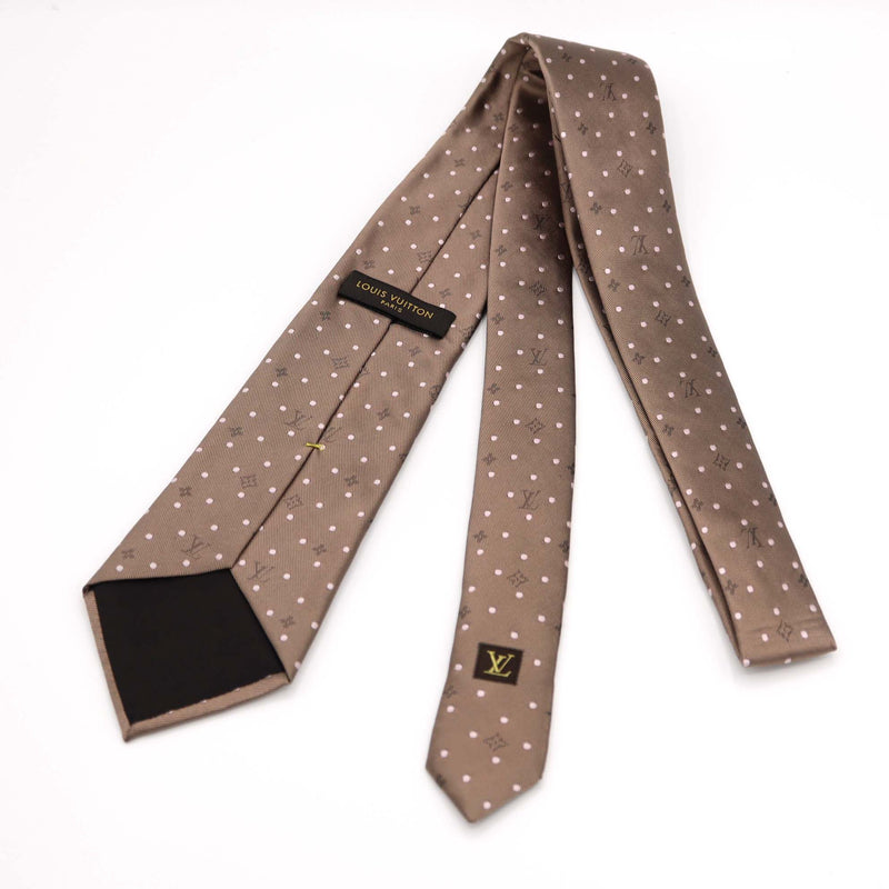 LOUIS VUITTON ルイヴィトン LV ネクタイ M73891 クラヴァット・セレスト マロン ブラウン シルク100％ 服飾小物 H.104