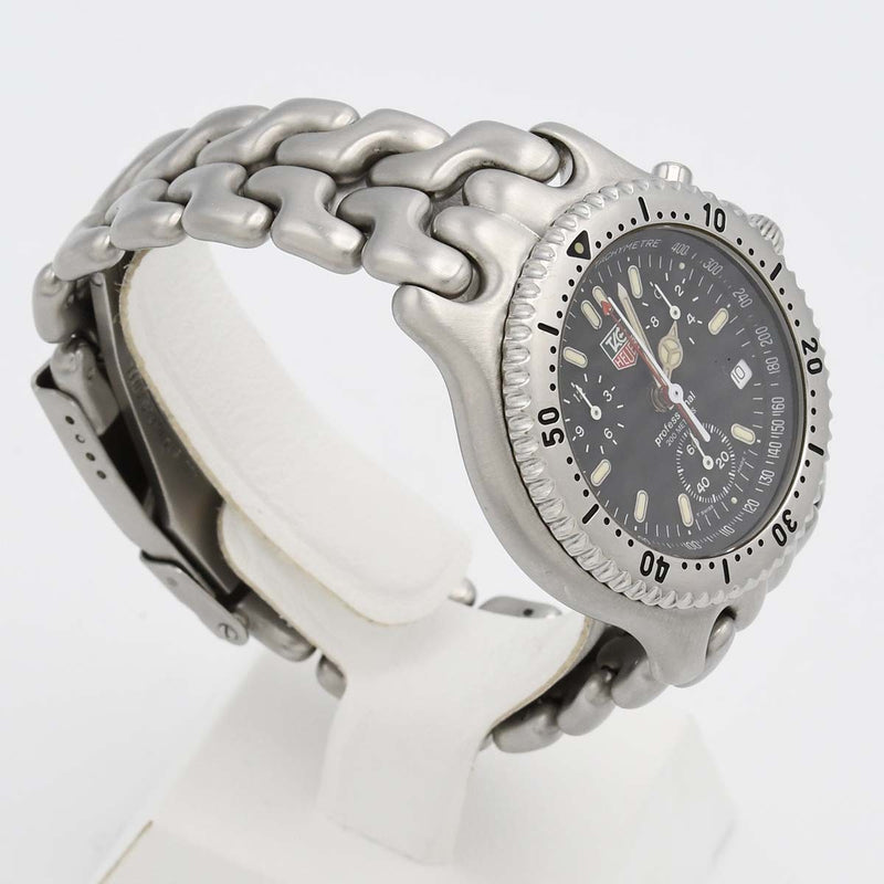 稼働 腕時計 TAG HEUER タグホイヤー CG1110-0 クォーツ デイト 黒文字盤 コマ有 2025.07電池交換済 M798