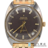 腕時計 稼働 ZENITH ゼニス 2552PC 23石 オートスポーツ AT 自動巻き ブラウン系色文字盤 H5377