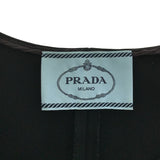 プラダ PRADA ワンピース 44 サイズ 黒 APD1 レーヨン ナイロン 衣類 ブラック ブランド 服 スカート 半袖 H6614