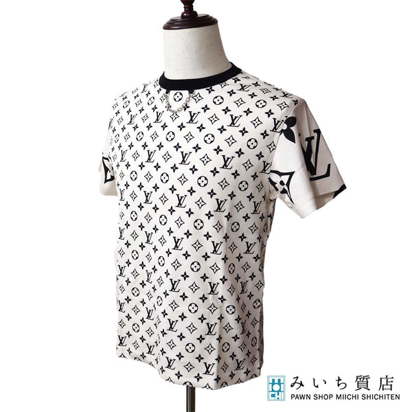 LOUIS VUITTON ルイヴィトン Tシャツ Mサイズ CA36929 モノグラム メンズ 白 チェーン付き H20817