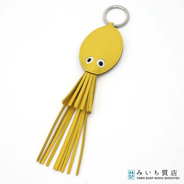 美品 HERMES エルメス キーリング タコ K刻印 ジョーヌナプル キーホルダー アクセサリー 箱有 H18685