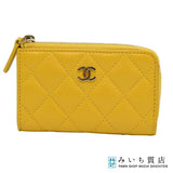 CHANEL シャネル キーケース カードケース ココマーク 25番代 財布 キャビアスキン イエロー H23450