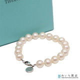 TIFFANY＆Co. ティファニー パール ブレスレット 約9.14-9.25mm 腕回り約16cm 925 約21.3g アクセサリー 箱ケース J804