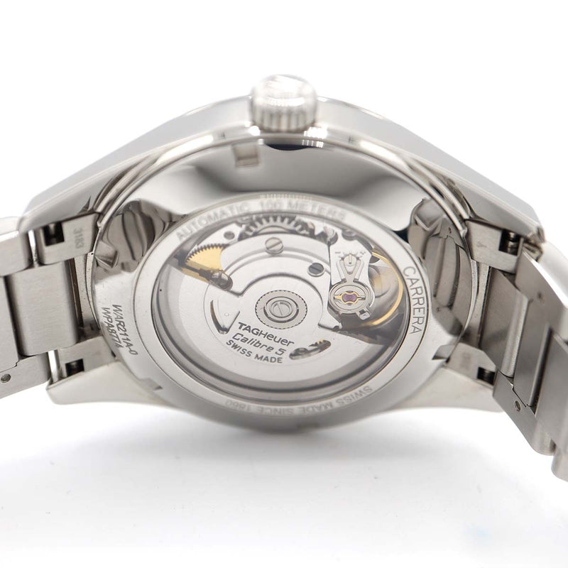 稼働 腕時計 TAG HEUER タグホイヤー カレラ キャリバー5 WAR211A 自動巻き 黒色文字盤 箱・保・コマあり yo1292