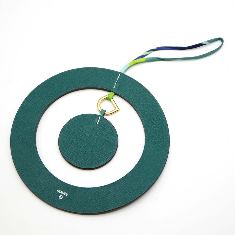 HERMES エルメス プティアッシュ サークル チャーム キーホルダー ヴォーエプソン グリーン 緑 刻印不明 箱あり H20839
