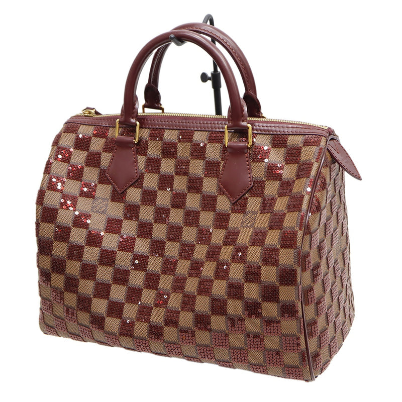 LOUIS VUITTON ルイヴィトン N41263 スピーディ30 ダミエ スパンコール ルージュ 2013 プレフォールコレクション 25k803-2