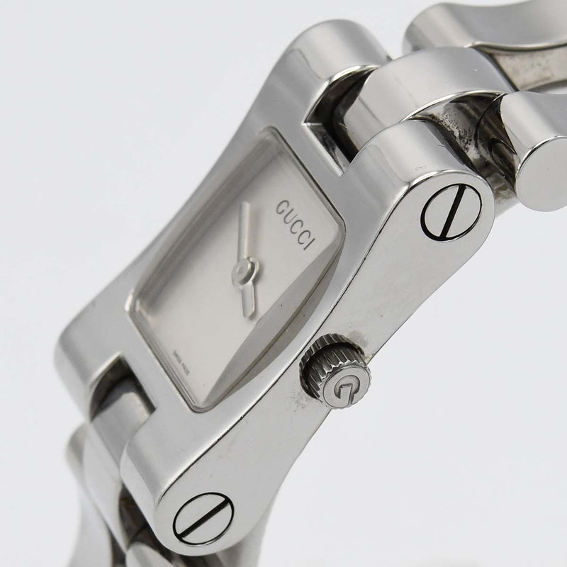 腕時計 稼働 GUCCI グッチ 2305L クォーツ シルバー色文字盤 レディース 25k461-1