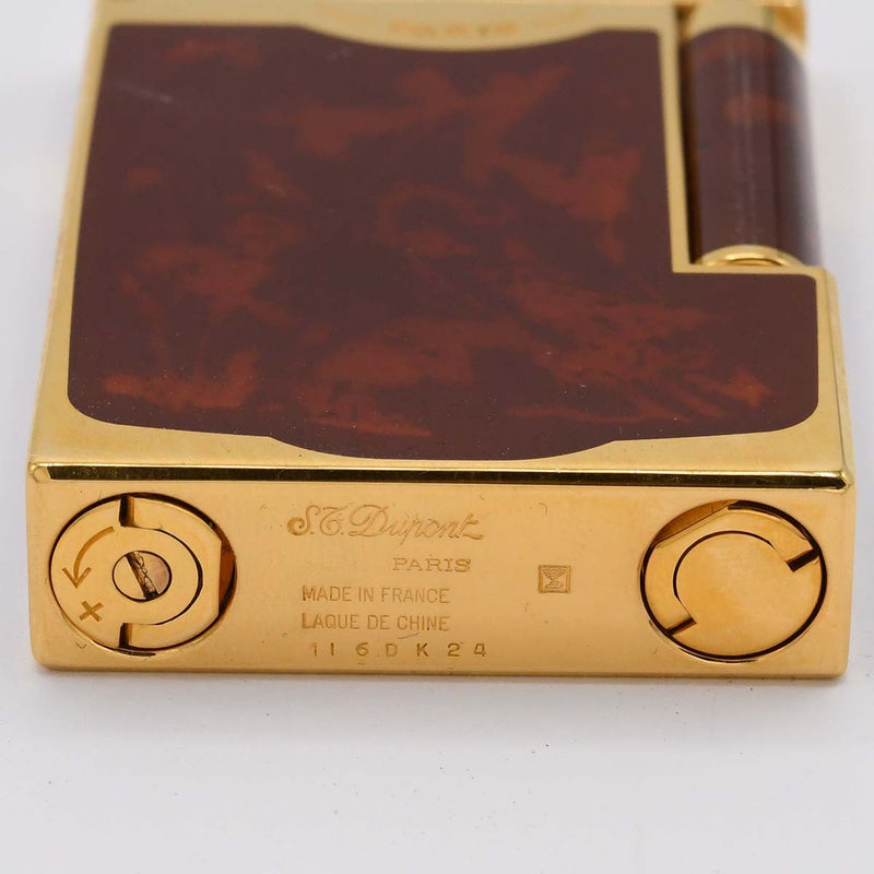 S.T.Dupont デュポン ガスライター モンパルナス マデューロ ライン2 マーブル 喫煙具 着火確認済 25k518-2