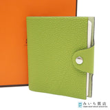 HERMES エルメス ユリスミニ 手帳カバー 手帳 □J刻印 グリーン 箱 H24833