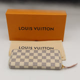 LOUIS VUITTON LV ルイヴィトン 財布 N61264 アズールダミエ ポルトフォイユ・クレマンス 長財布 箱袋 H23126