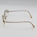 CHANEL シャネル サングラス 4002 c194/61 57□19 130 ココマーク リムレス 度なし メガネ シャンパンゴールド系 ケース 26k621-10
