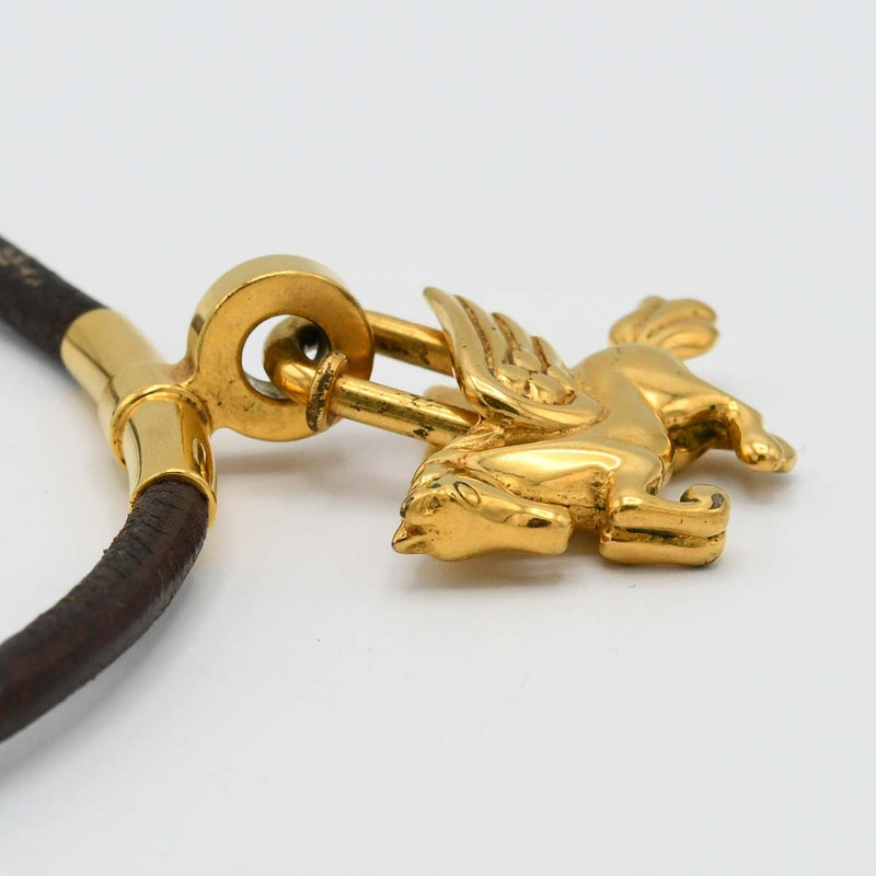 HERMES エルメス チョーカー ペガサス カデナ ゴールドカラー ネックレス アクセサリー eco94