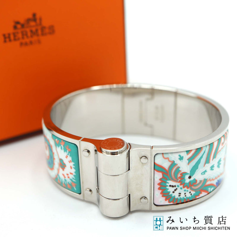 未使用 HERMES エルメス ブレスレット エマイユ シャニエールブレス シルバーカラー マルチカラー アクセサリー H2886