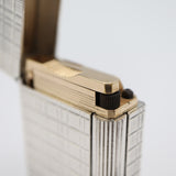 S.T.Dupont デュポン ライン1 ショート ガスライター 喫煙具 シルバーカラー 着火未確認 ケース有 eco1529