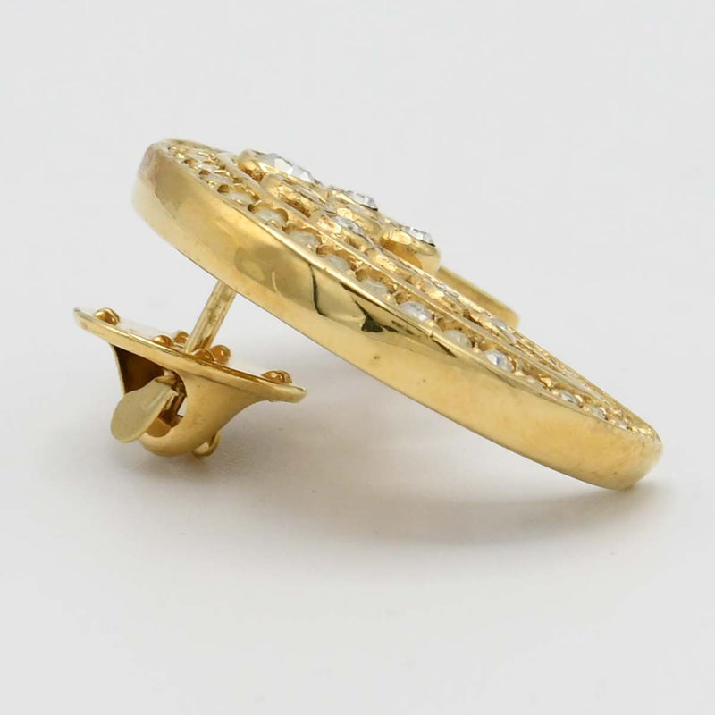 Christian Dior ディオール ブローチ 月 ラインストーン 約9.8g アクセサリー 箱有 H10469-2