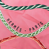 HERMES エルメス カレ90 ROBE DU SOIR ローブ・デュ・ソワール シルク100 スカーフ ピンク系 箱 eco1361