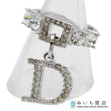 Christian Dior ディオール リング Dロゴ ラインストーン 11号 約6.1g アクセサリー H21390